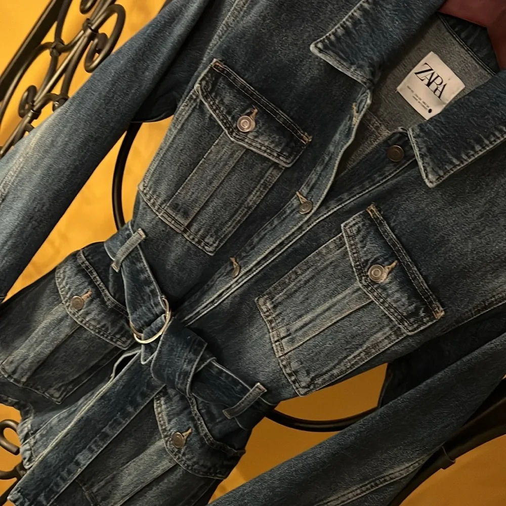 ZARA Sahara Jean Jacket/Mini Dress - Picture 3 of 16